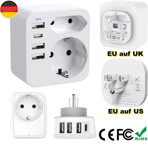 Reiseadapter auf usa gb - de,