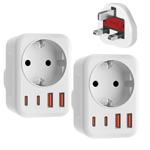 Reiseadapter typ 2er - uk,