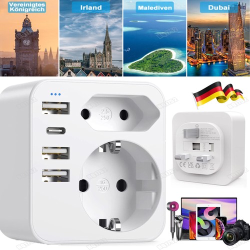 2fach reiseadapter in 1 - uk,